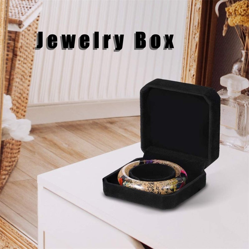 2FY2SW Joy.Box 2 Pack Square Black Velvet Bracelet Gift Box Jewelry Display (2pc Bracelet Bangle Box) - Image 5